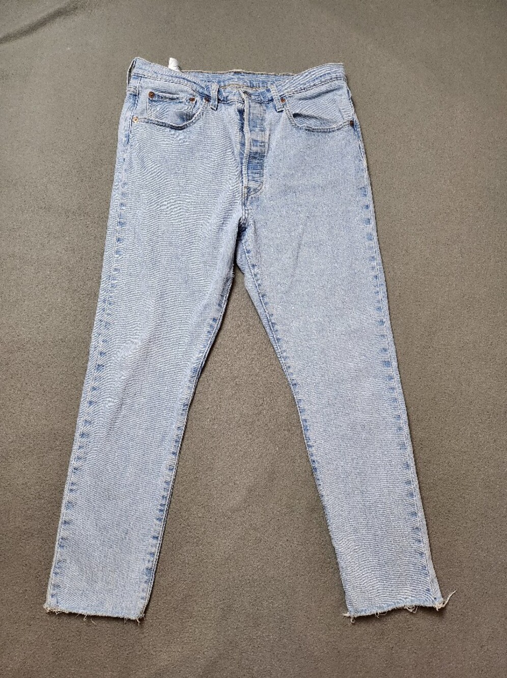 LEVI’S 501 S Skinny med Wash High Rise Distressed Button Fly Jeans Sz 31